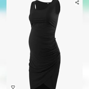 Black maternity bodycon dress
